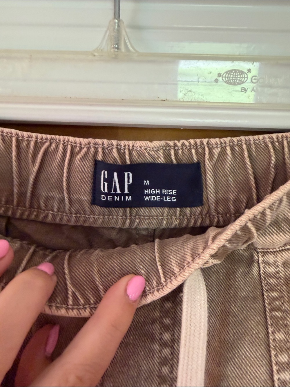 GAP Wide-Leg Drawstring Pants - Taupe - Picture 4 of 6